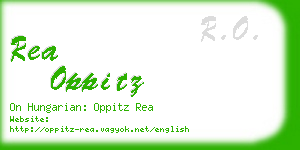 rea oppitz business card
